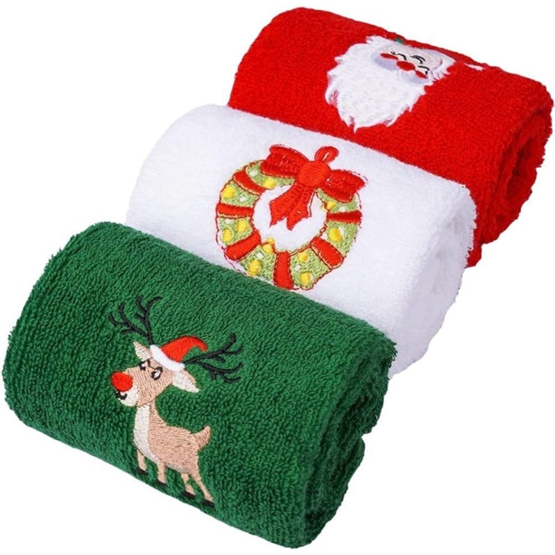 Holiday Hearth Towels – 3-Piece Embroidered Christmas Set