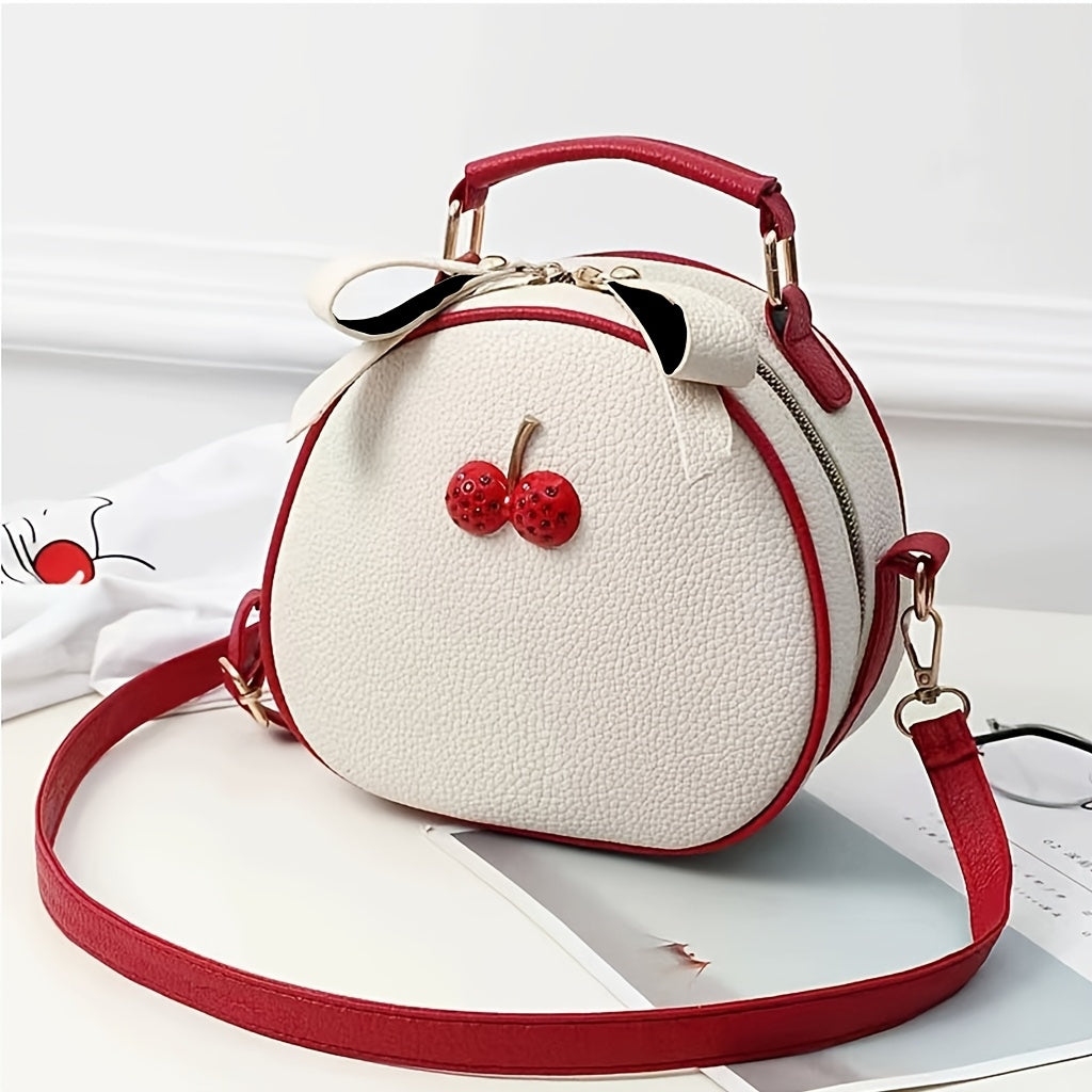 Cherry Kiss Crossbody – Round Mini Bag
