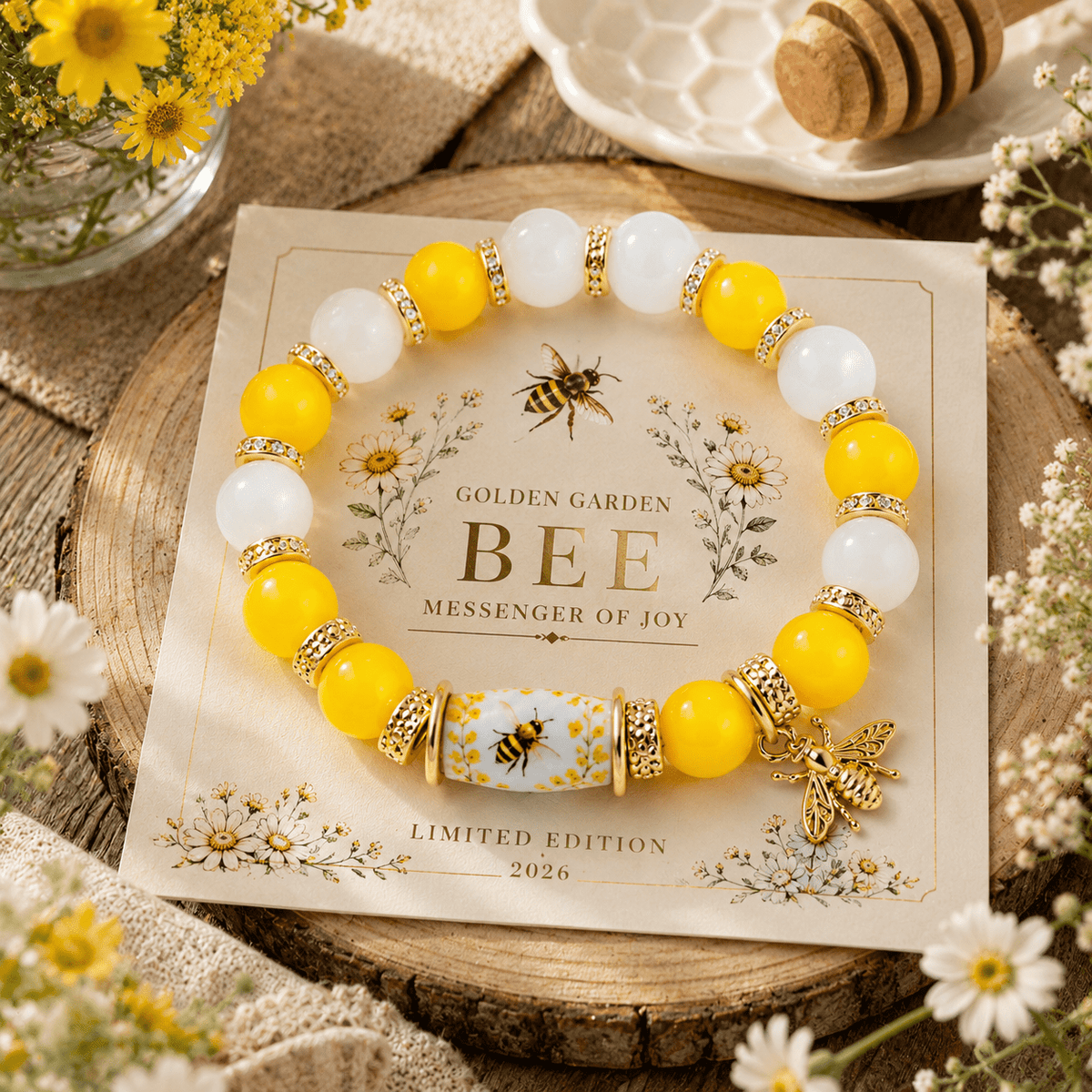 Golden Garden Bee – Joy Charm Bracelet
