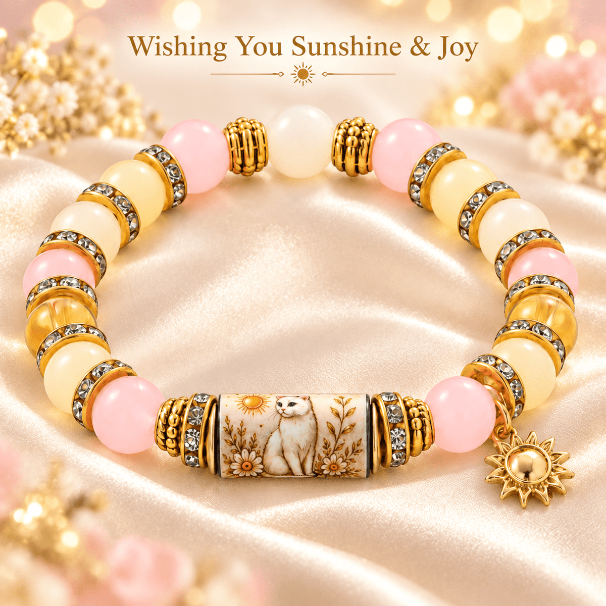 Sunshine & Whiskers – Kitten Charm Bracelet