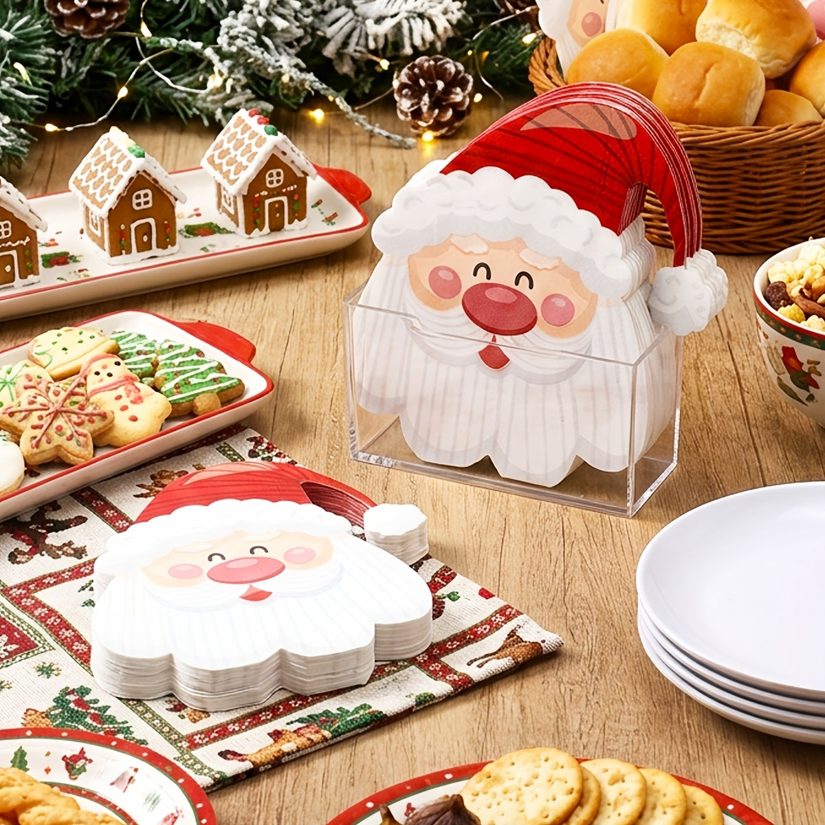 Santa’s Table Cheer – 20-Piece Christmas Napkin Set