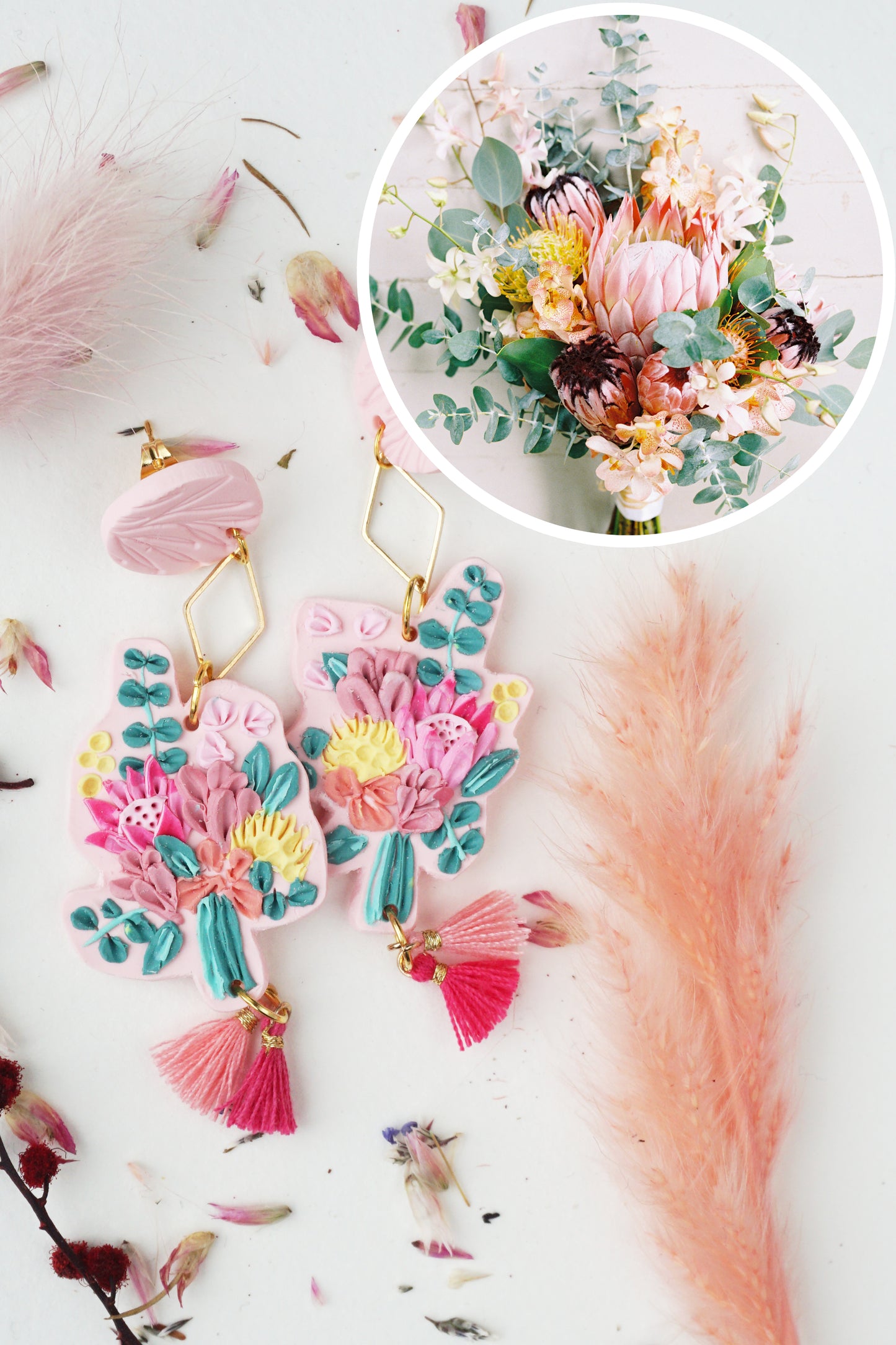 Custom Bouquet Earrings