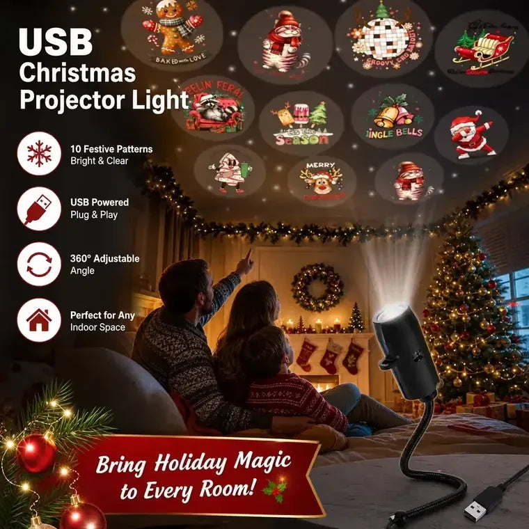 Ten festive Christmas projector scene examples